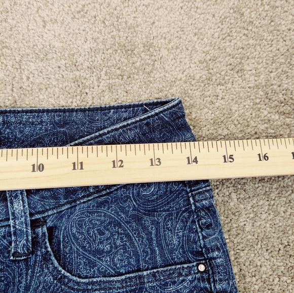 Lee Classis Fit Women's Paisley Print Jeans Size 6 Blue Denim Pants - Picture 7 of 11